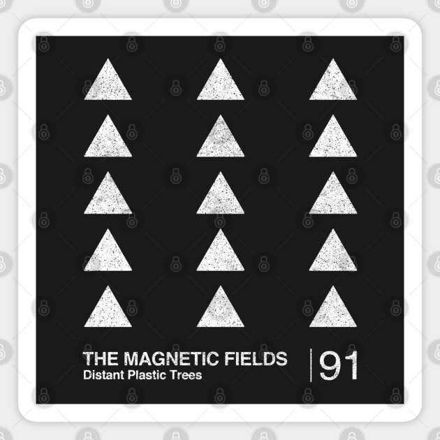 The Magnetic Fields / Minimalist Graphic Fan Artwork Design Magnet by saudade